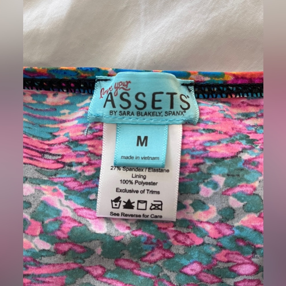🌈 Assets by Sara Blakely (Spanx) Halter Tankini Top | Flattering Fit | Sz M - Picture 2 of 10